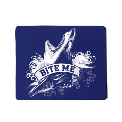 Vintage Tattoo Bite Me Shark Mousepad