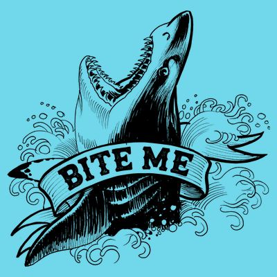 Vintage Tattoo Bite Me Shark T-Shirt