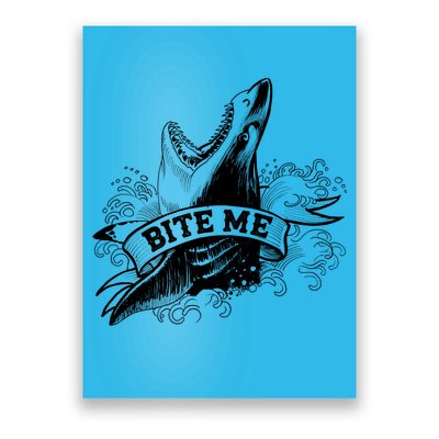 Vintage Tattoo Bite Me Shark Poster