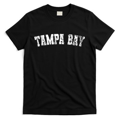 Vintage Tampa Bay Florida Distressed Bold White Text Apparel T-Shirt