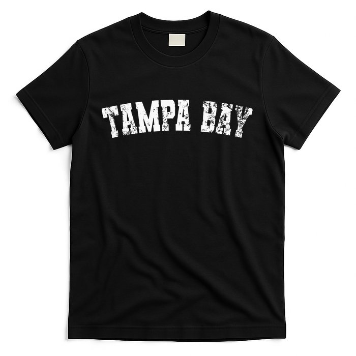 Vintage Tampa Bay Florida Distressed Bold White Text Apparel T-Shirt