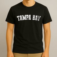 Vintage Tampa Bay Florida Distressed Bold White Text Apparel T-Shirt
