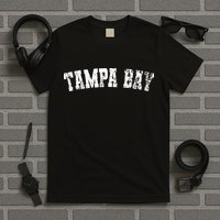 Vintage Tampa Bay Florida Distressed Bold White Text Apparel T-Shirt