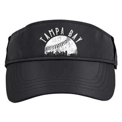 Vintage Tampa Bay Florida Skyline Adult Drive Performance Visor