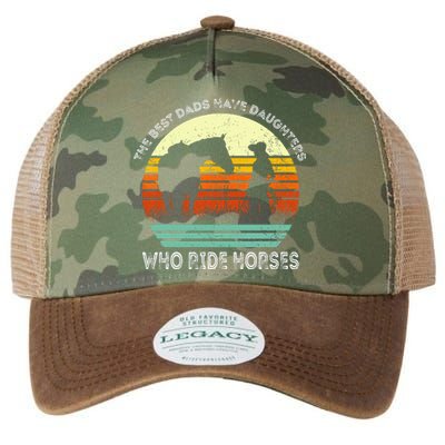 Vintage The Best Dads Have Daughters Who Ride Horses Legacy Tie Dye Trucker Hat