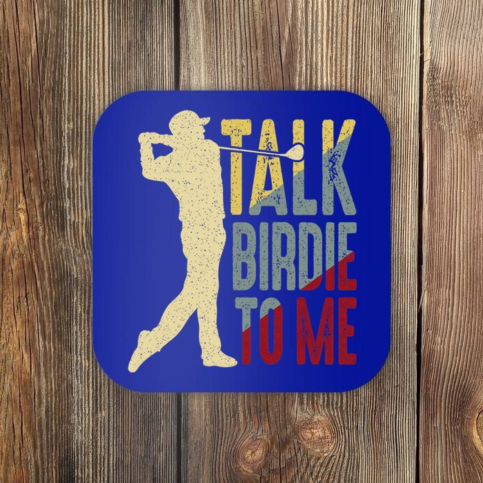 Vintage Talk Birdie To Me Golfer Dad Golf FatherS Day Cute Gift Coaster