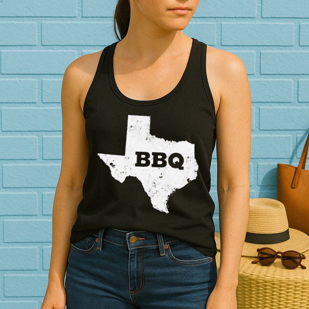 Vintage Texas Bbq State Of Texas Barbecue Womens Tank Top