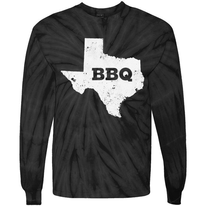 Vintage Texas Bbq State Of Texas Barbecue Tie-Dye Long Sleeve Shirt