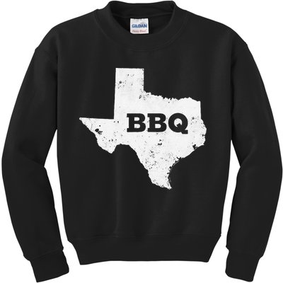 Vintage Texas Bbq State Of Texas Barbecue Kids Sweatshirt