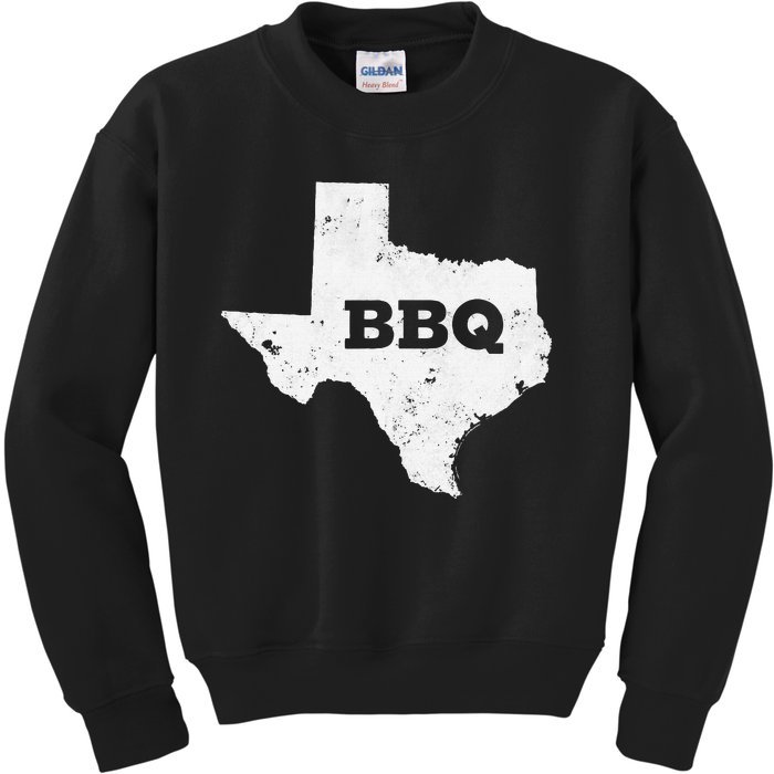 Vintage Texas Bbq State Of Texas Barbecue Kids Sweatshirt