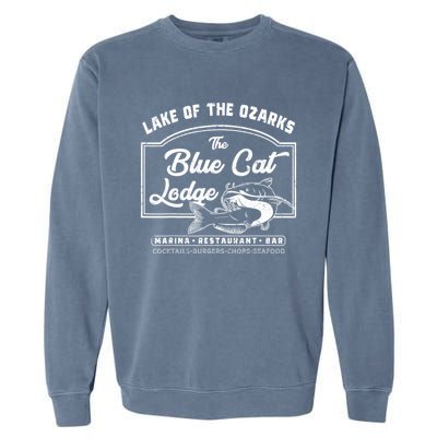 Vintage The Blue Cat Lodge Lake Of The Ozarks Garment-Dyed Sweatshirt