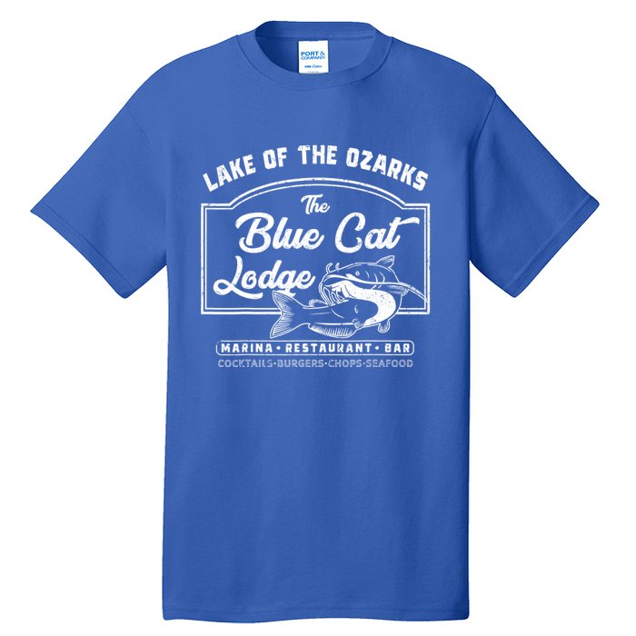 Vintage The Blue Cat Lodge Lake Of The Ozarks Tall T-Shirt