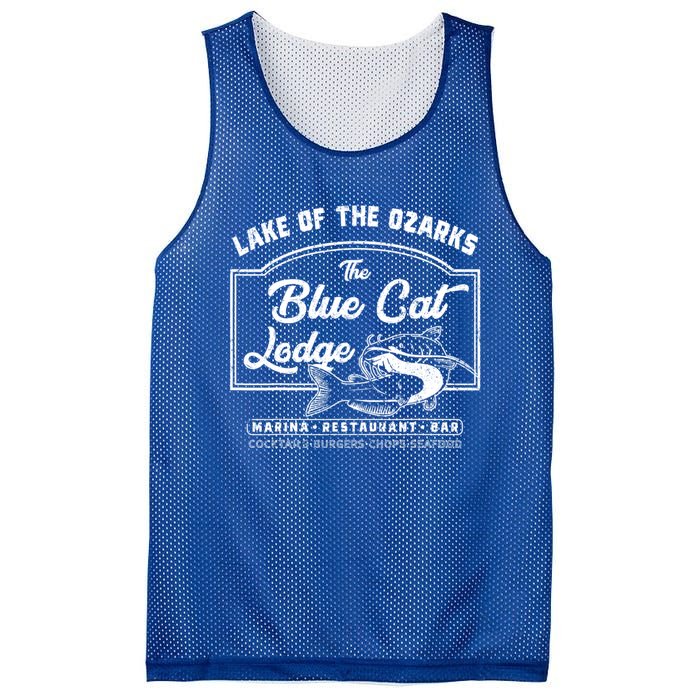 Vintage The Blue Cat Lodge Lake Of The Ozarks Mesh Reversible Basketball Jersey Tank