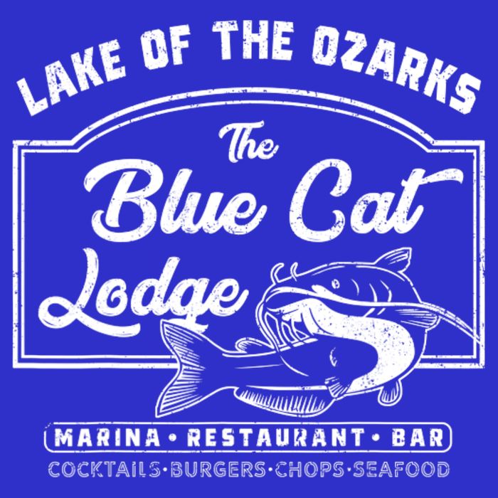 Vintage The Blue Cat Lodge Lake Of The Ozarks Baby Bodysuit