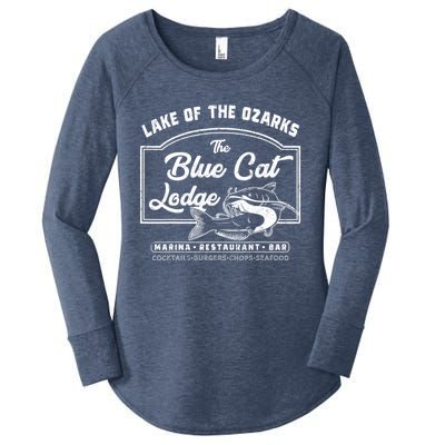 Vintage The Blue Cat Lodge Lake Of The Ozarks Women's Perfect Tri Tunic Long Sleeve Shirt