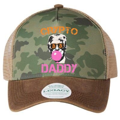 Vintage Trump Bitcoin Daddy Crypto Sarcasm Investment Squad Legacy Tie Dye Trucker Hat