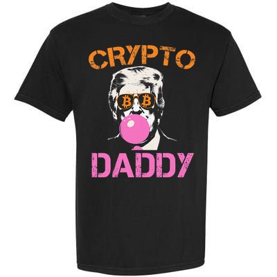 Vintage Trump Bitcoin Daddy Crypto Sarcasm Investment Squad Garment-Dyed Heavyweight T-Shirt