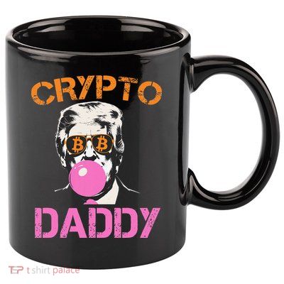 Vintage Trump Bitcoin Daddy Crypto Sarcasm Investment Squad 11oz C Handle Ceramic Mug