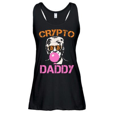 Vintage Trump Bitcoin Daddy Crypto Sarcasm Investment Squad Ladies Essential Flowy Tank
