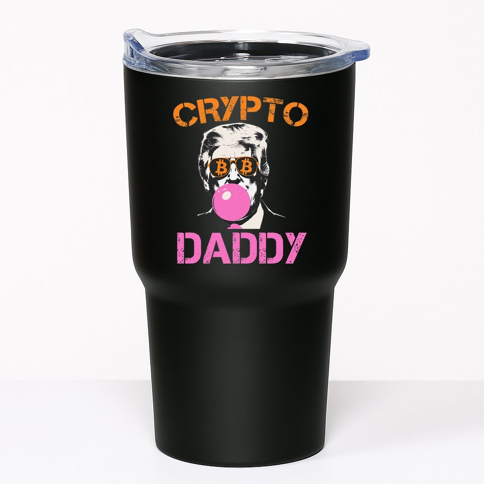 Vintage Trump Bitcoin Daddy Crypto Sarcasm Investment Squad Tumbler