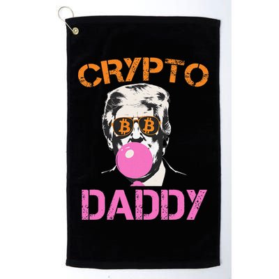 Vintage Trump Bitcoin Daddy Crypto Sarcasm Investment Squad Golf Towel