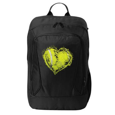 Vintage Tennis Ball Heart Valentines Day Gift City Backpack