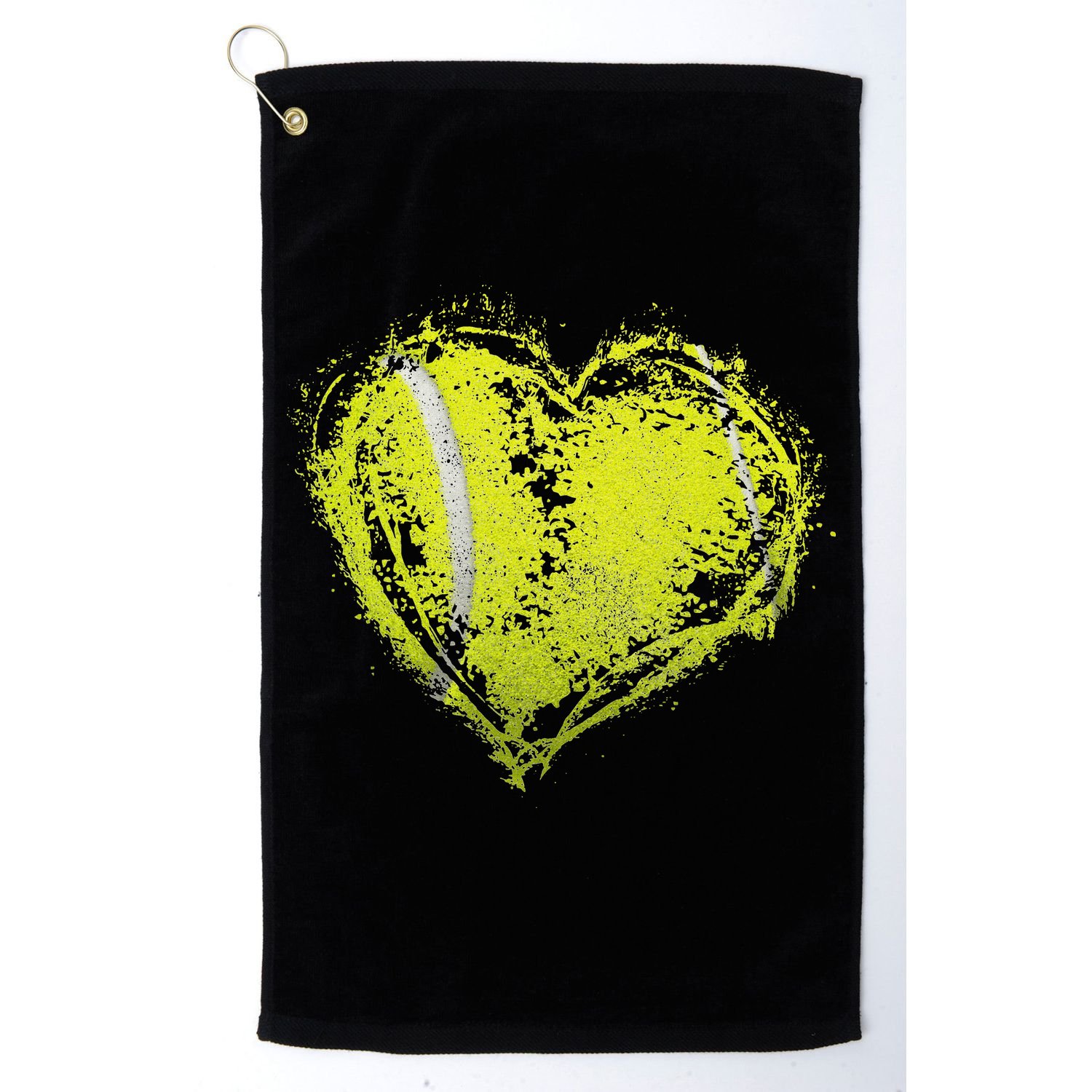 Vintage Tennis Ball Heart Valentines Day Gift Golf Towel
