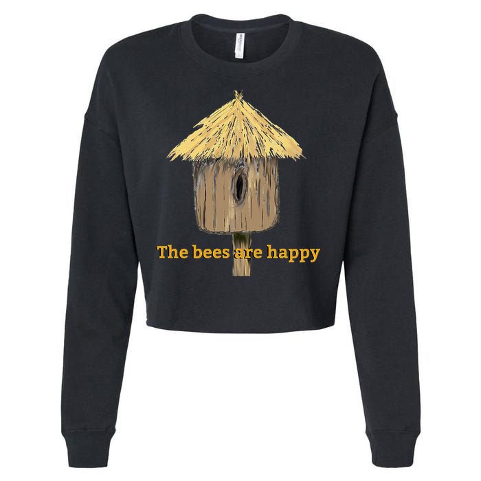 Valheim The Bees Are Happy Cropped Pullover Crew