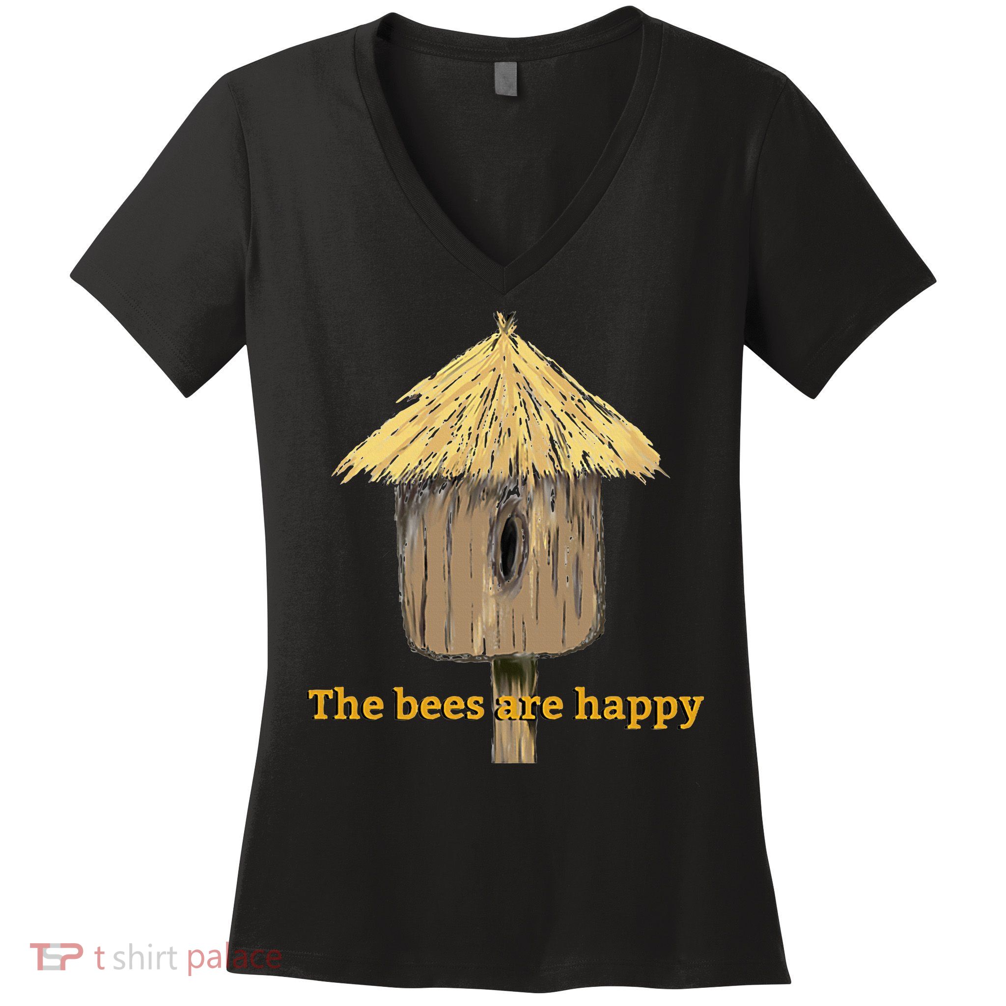 Valheim The Bees Are Happy Women's V-Neck T-Shirt