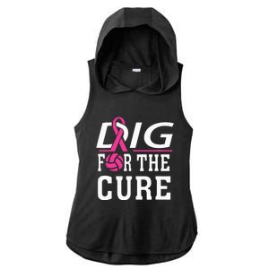 Volleyball Team Breast Cancer Awareness Ladies PosiCharge Tri-Blend Wicking Draft Hoodie Tank