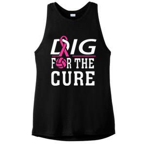 Volleyball Team Breast Cancer Awareness Ladies PosiCharge Tri-Blend Wicking Tank