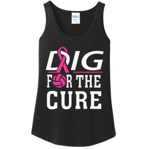 Volleyball Team Breast Cancer Awareness Ladies Essential Tank