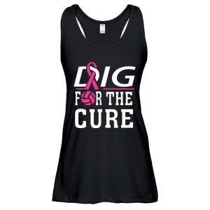 Volleyball Team Breast Cancer Awareness Ladies Essential Flowy Tank