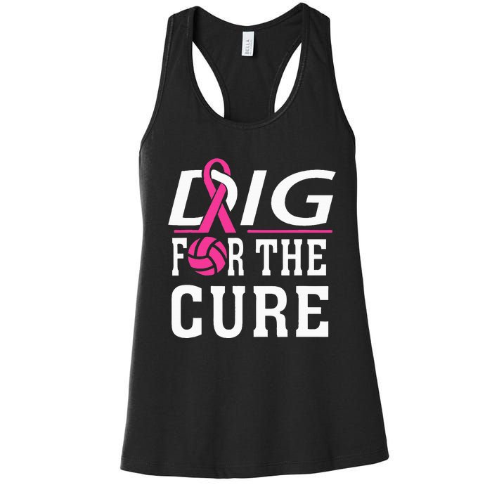 Volleyball Team Breast Cancer Awareness Women's Racerback Tank