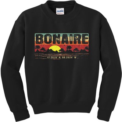 Vintage Tropical Bonaire Kids Sweatshirt