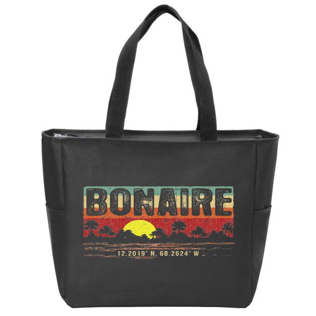 Vintage Tropical Bonaire Zip Tote Bag