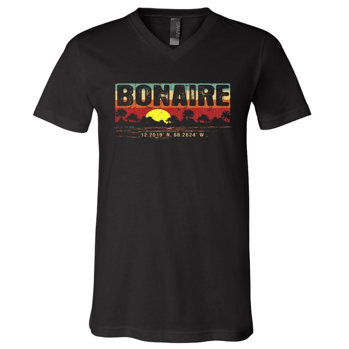 Vintage Tropical Bonaire V-Neck T-Shirt