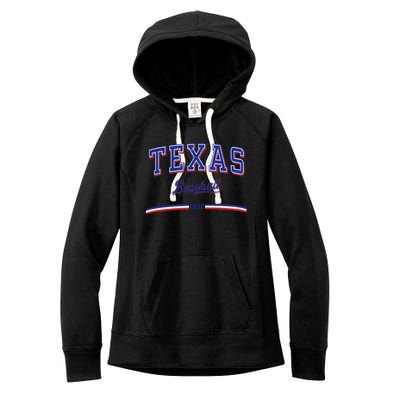 Vintage Texas Baseball 1972 Team Women's Fleece Hoodie