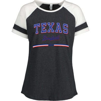 Vintage Texas Baseball 1972 Team Enza Ladies Jersey Colorblock Tee