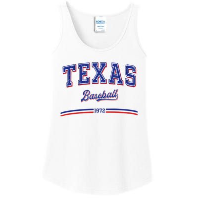 Vintage Texas Baseball 1972 Team Ladies Essential Tank