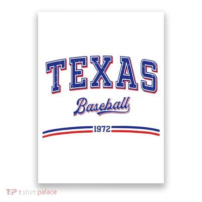 Vintage Texas Baseball 1972 Team Poster