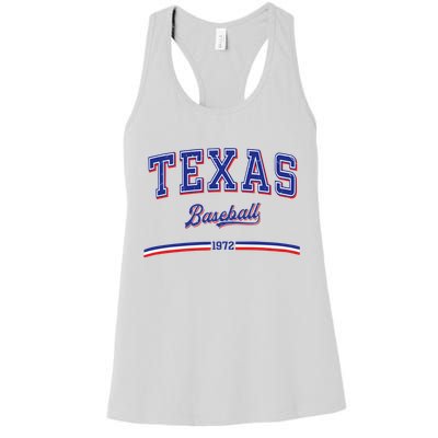 Vintage Texas Baseball 1972 Team Women's Racerback Tank