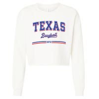 Vintage Texas Baseball 1972 Team Cropped Pullover Crew