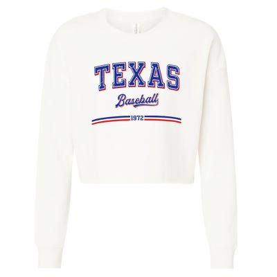 Vintage Texas Baseball 1972 Team Cropped Pullover Crew