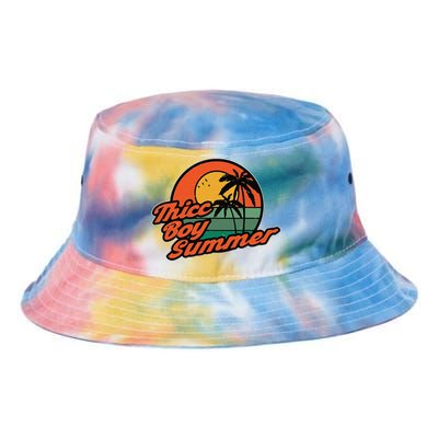 Vintage Thicc Boy Summer Funny Beach Tie Dye Newport Bucket Hat