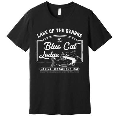 Vintage The Blue Cat Lodge Lake Of The Ozarks Premium T-Shirt