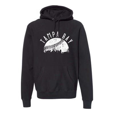 Vintage Tampa Bay Florida Skyline Apparel Premium Hoodie