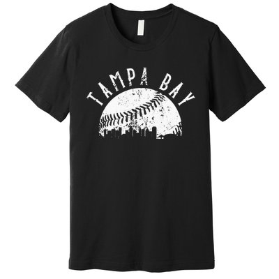 Vintage Tampa Bay Florida Skyline Apparel Premium T-Shirt