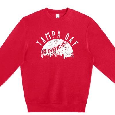 Vintage Tampa Bay Florida Skyline Apparel Premium Crewneck Sweatshirt