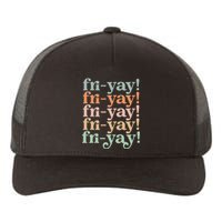 Vintage Teacher Back To School Funny Friyay Teacher life Yupoong Adult 5-Panel Trucker Hat